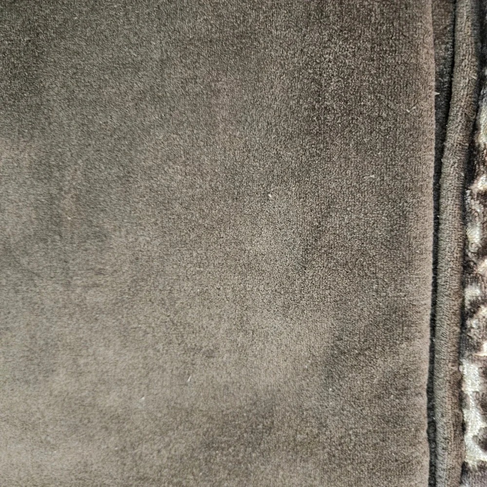 Upholstery Throw Pillow Covers Set of 2 20x20 Brown Taupe Velvet Geometric Solid